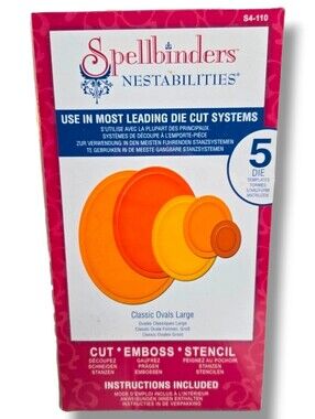 Spellbinders Nestabilities Classic Ovals Large Dies S4‑110 5 Templates